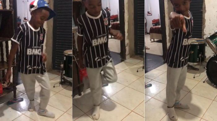 Hoje, quem mantém essa tradição é Sérgio, neto de Itamar, de 10 anos. Ele também aparece em outro vídeo, com o molejo das tias