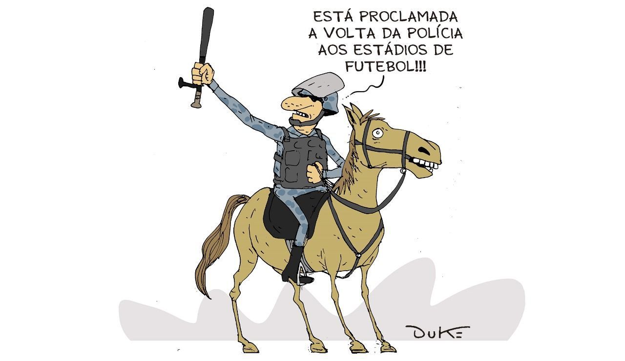 Charge do Duke: a volta da polícia aos estádios em Minas Gerais