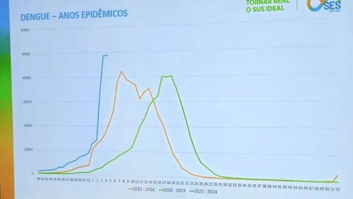 Gráficos mostram número de casos de dengue em Minas Gráficos mostram número de casos de dengue em Minas