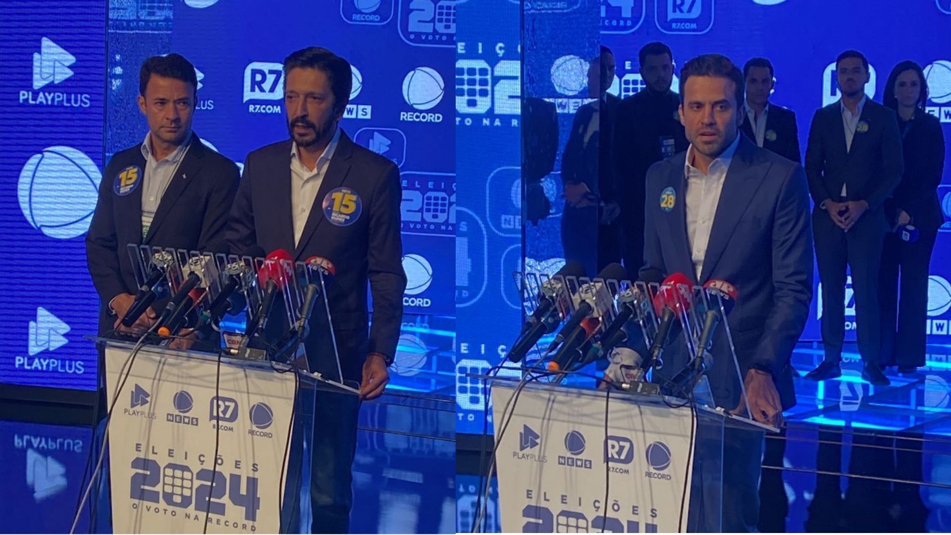 Após medida protetiva, Duda Lima acompanha Nunes em debate em SP; Nahuel, assessor de Marçal, não vai