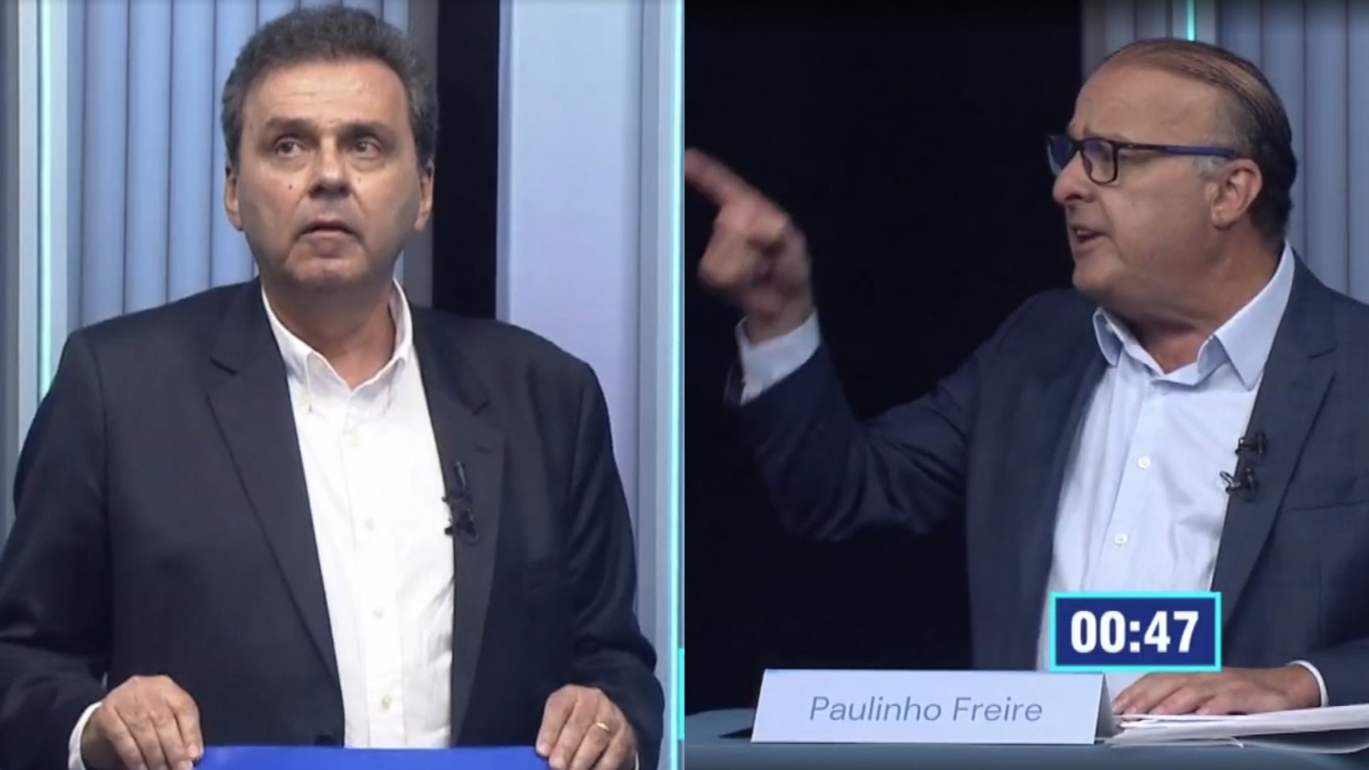 Candidatos a prefeitura de Natal, Paulinho Freire e Carlos Eduardo, trocam ofensas e interrompem debate