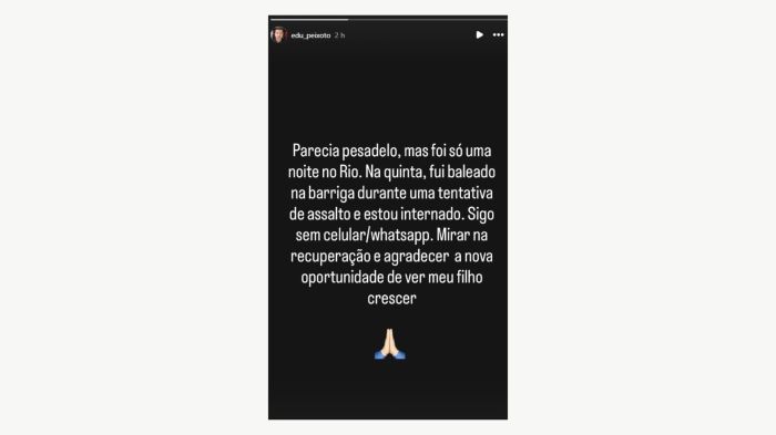 Assessor de Vini Jr. e Lucas Paquetá compartilha ter sido baleado em tentativa de assalto no RJ 