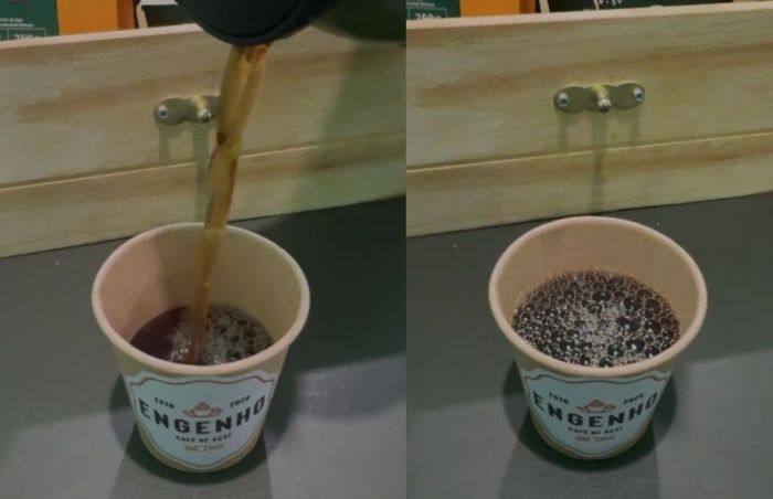 Café de açaí, bebida quente sem cafeína 