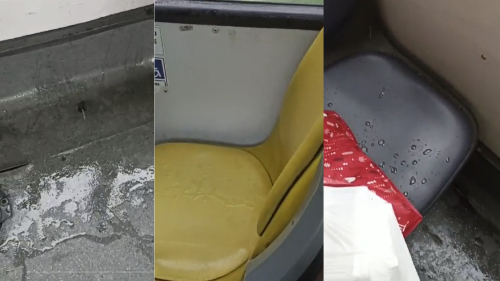 Moradores de BH denunciam vazamento de água de chuva nos ônibus: 'sem direito de sentar'