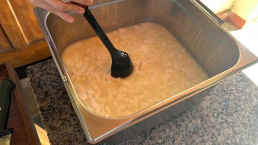 Mistura dos pedaçõs