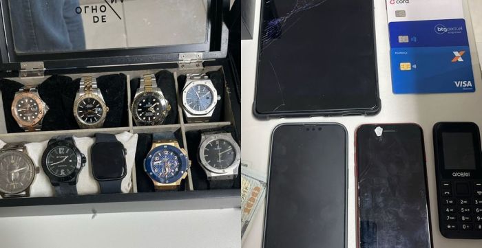 Relógios, celulares e cartões apreendidos durante operação na última quarta-feira (22)