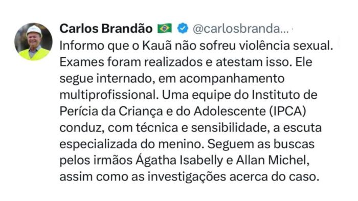 Carlos Brandão sobre Anderson Kauã