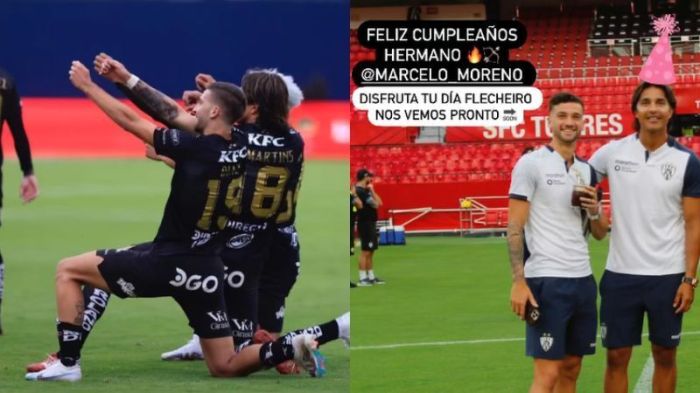 Fotos compartilhadas por Díaz ao parabenizar Moreno