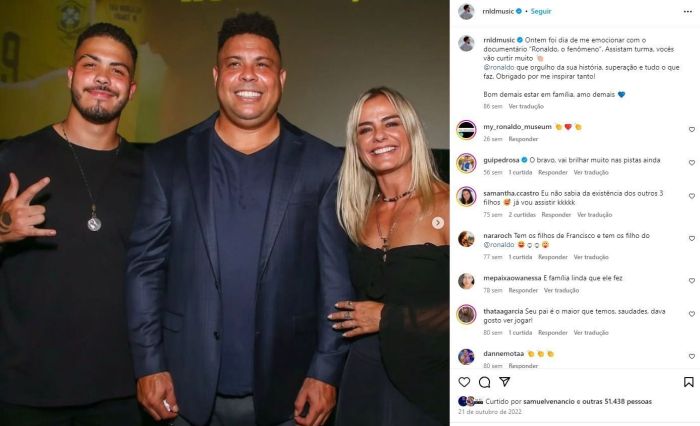 Dj Ronald é filho de Ronaldo Fenômeno e Milene Domingues. Dj Ronald é filho de Ronaldo Fenômeno e Milene Domingues.