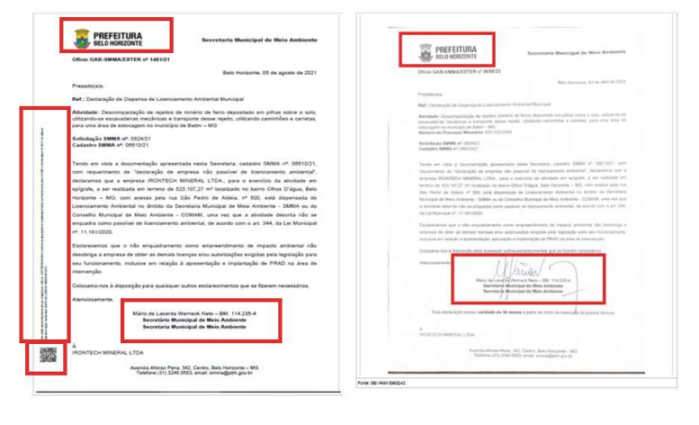 Representação da PF mostra detalhes que levantaram suspeita de fabricação de documento para simular material oficial da PBH