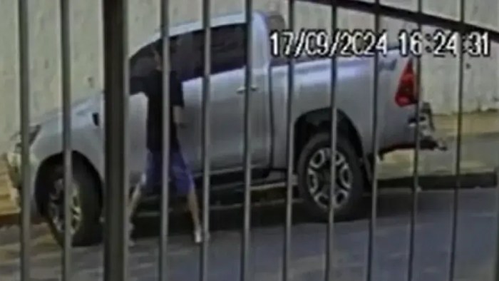 Furo de Hilux foi filmado por câmera de segurança