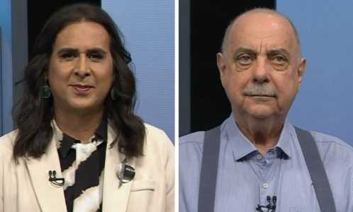 Duda Salabert (PDT) e Fuad Noman (PSD) trocaram farpas e críticas durante primeiro bloco no debate da TV Globo