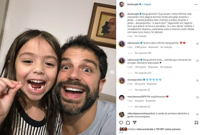 Duda Nagle registrou primeira 'janelinha' de Zoe