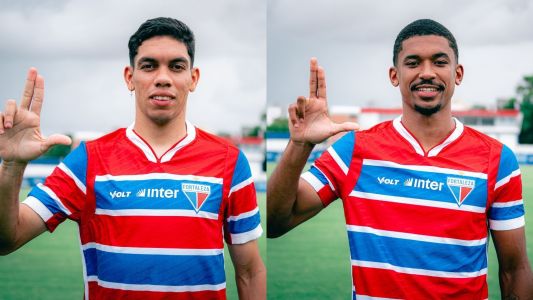 Paulo Baya (à esq.) e Welliton Matheus, novas contratações do Fortaleza