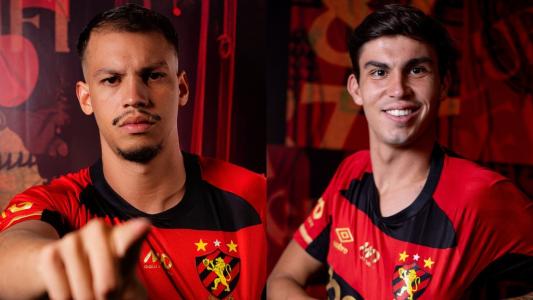 Zé Marcos (à esq.) e Biel, novos reforços do Sport