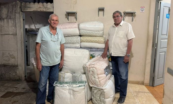 Edredons doados à Campanha do Agasalho da Itatiaia em parceria com a  Sociedade São Vicente de Paulo