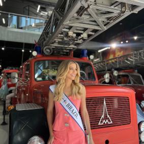 Eduarda Braum, Miss Supranational Brasil 2025, já está na Polônia
