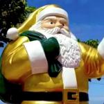 Prefeitura de Balneário Camboriú (SC) veste Papai Noel de verde e amarelo