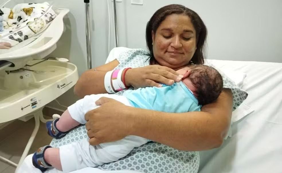 Em caso raro, bebê nasce com mais de 5 kg no interior do Ceará; veja fotos