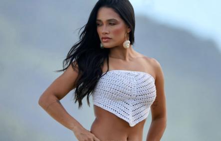 Eva faz ensaio em praia do Rio de Janeiro