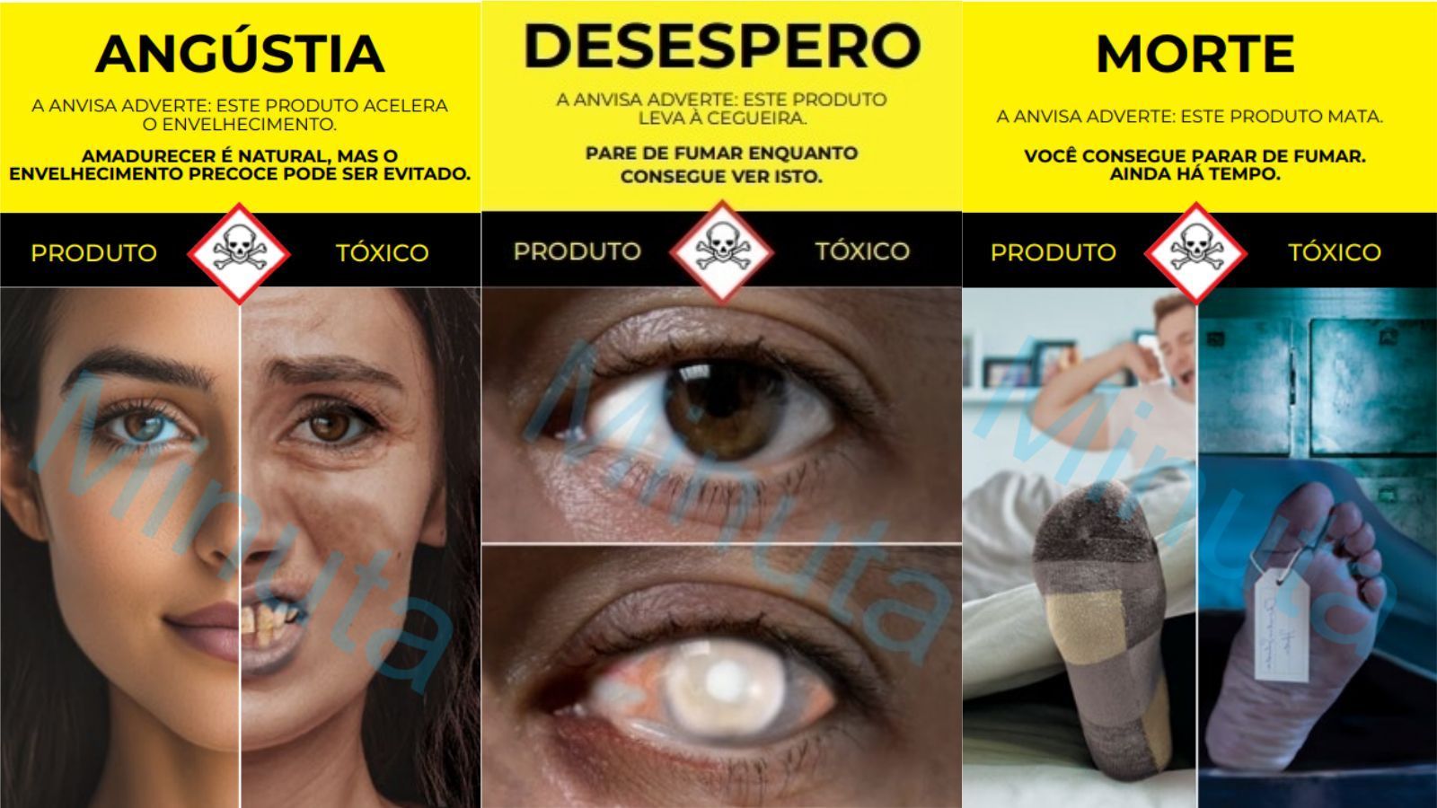 Governo divulga propostas de novas advertências para embalagens de cigarro