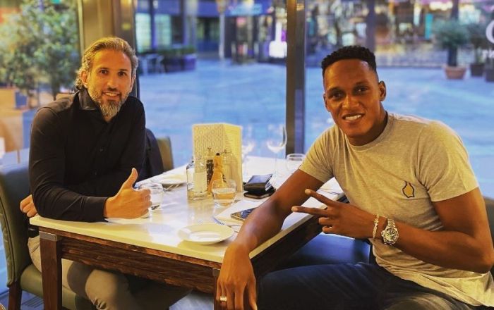 Simone Rondanini e o zagueiro Yerry Mina, na mira do Cruzeiro