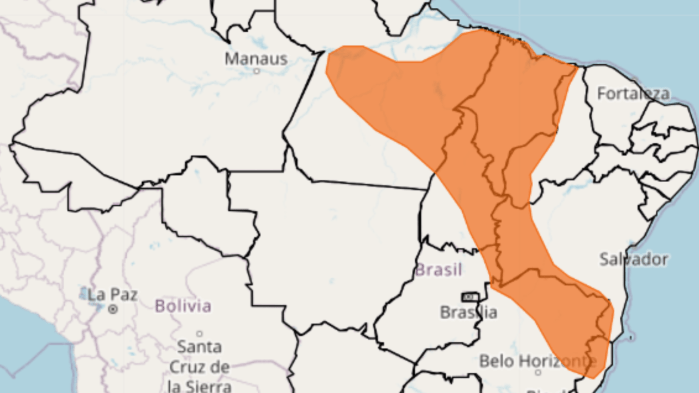Mapa do Inmet com a previsão do tempo para segunda-feira (29) Mapa do Inmet com a previsão do tempo para segunda-feira (29)