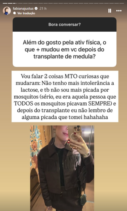 Fabiana Justus abriu caixinha de perguntas em seu Instagram