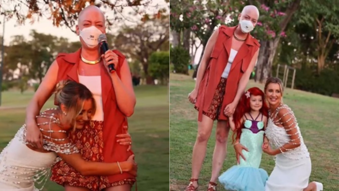 Embora não tenha pedido liberação médica, Fabiana mostrou que uma das profissionais que acompanha o caso viu o encontro e celebrou a evolução da influenciadora.