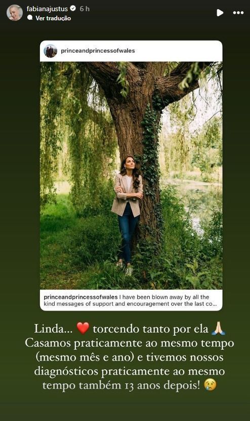 Fabaina deixa recado para princesa de Gales. Fabaina deixa recado para princesa de Gales.