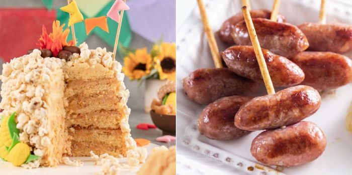 Fotos mostram torta junina e linguicinha mineira