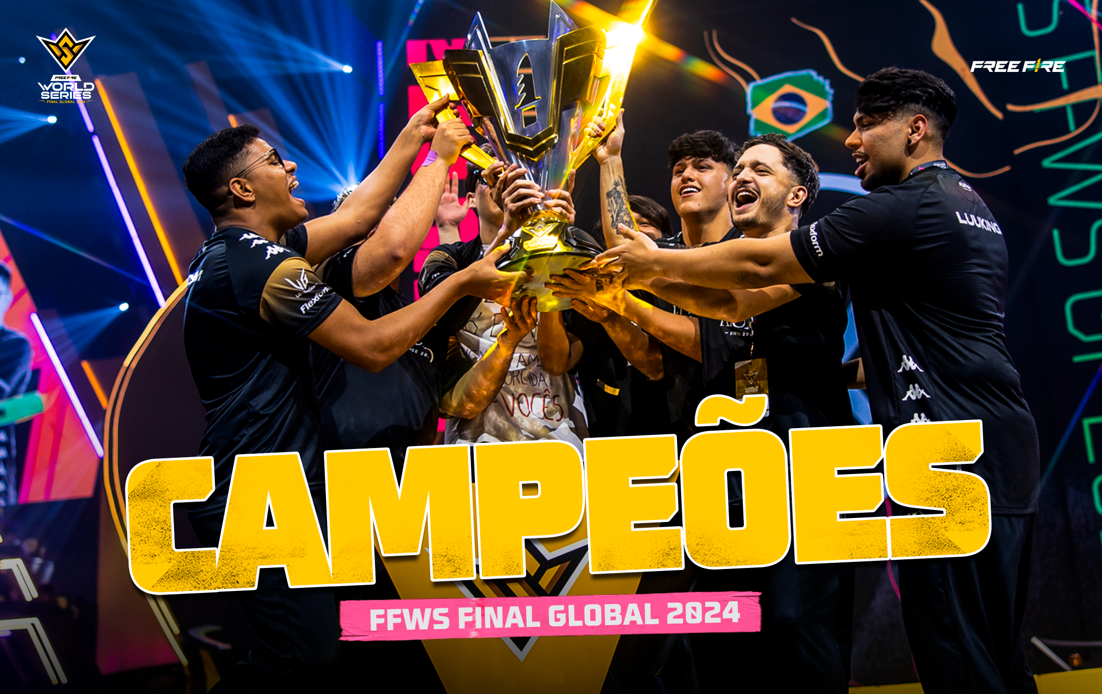 Fluxo leva a coroa na Free Fire World Series (FFWS) Final Global 2024