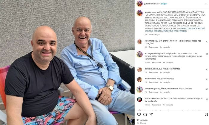 Seu filho, Wanderley Tribeck Júnior, que publicou um vídeo em suas redes sociais, relatando o ocorrido.