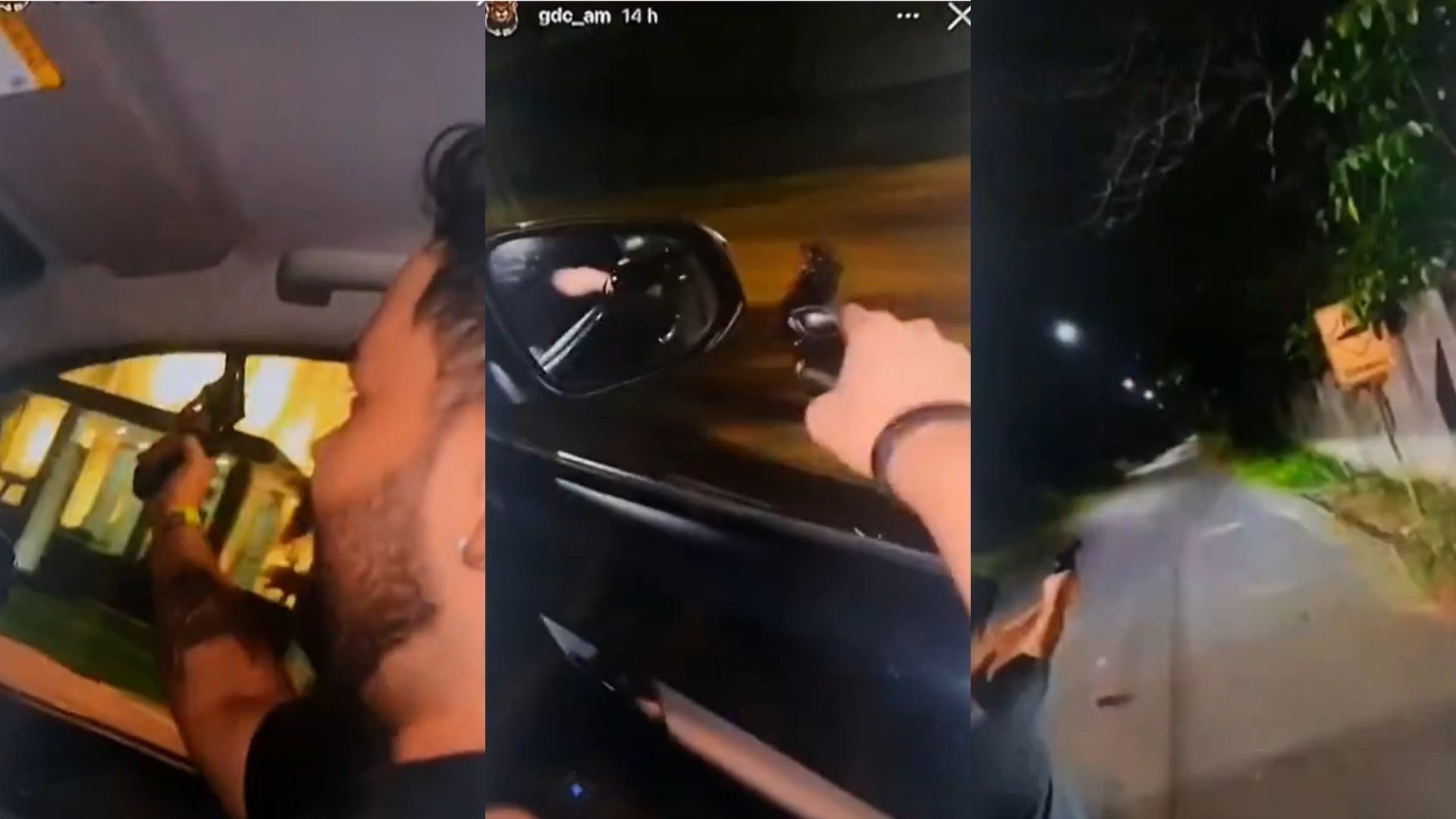 Filhos de empresários são filmados dando tiros para o alto e agredindo moradores de rua em Manaus (AM)