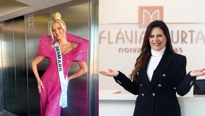 Victoria Kjaer usa traje confeccionado por estilista mineira 