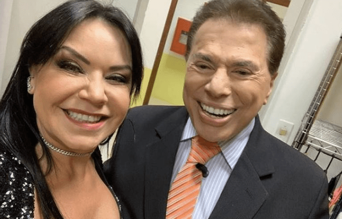 Flor Fernandez e Silvio Santos 