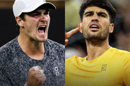 João Fonseca e Carlos Alcaraz em disputas em 2026