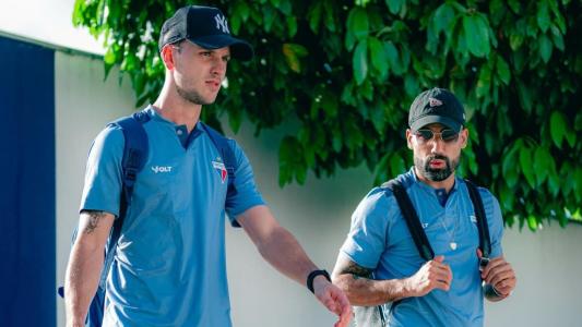 Jogadores do Fortaleza antes de viagem para Manaus