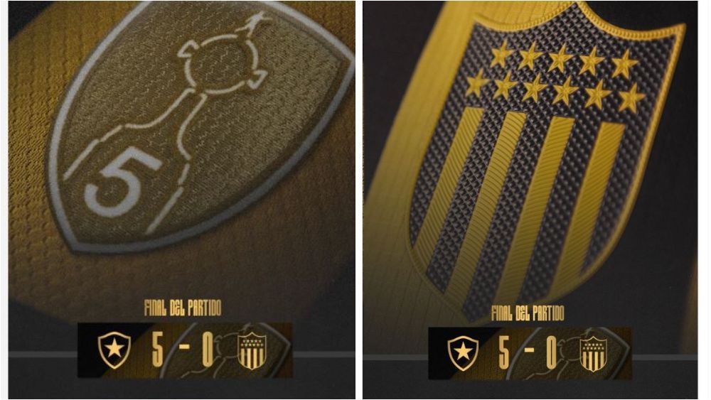 Peñarol comete gafe e edita publicação após sofrer goleada do Botafogo