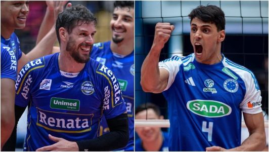 Bruninho, do Campinas, e Otávio, do Sada Cruzeiro