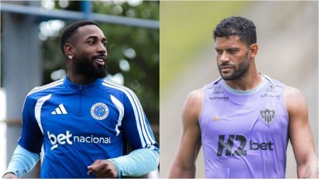 Gerson, do Cruzeiro, e Hulk, do Atlético
