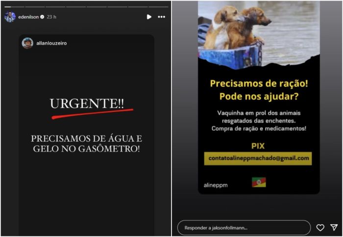 Jogadores abraçam pedidos de doações