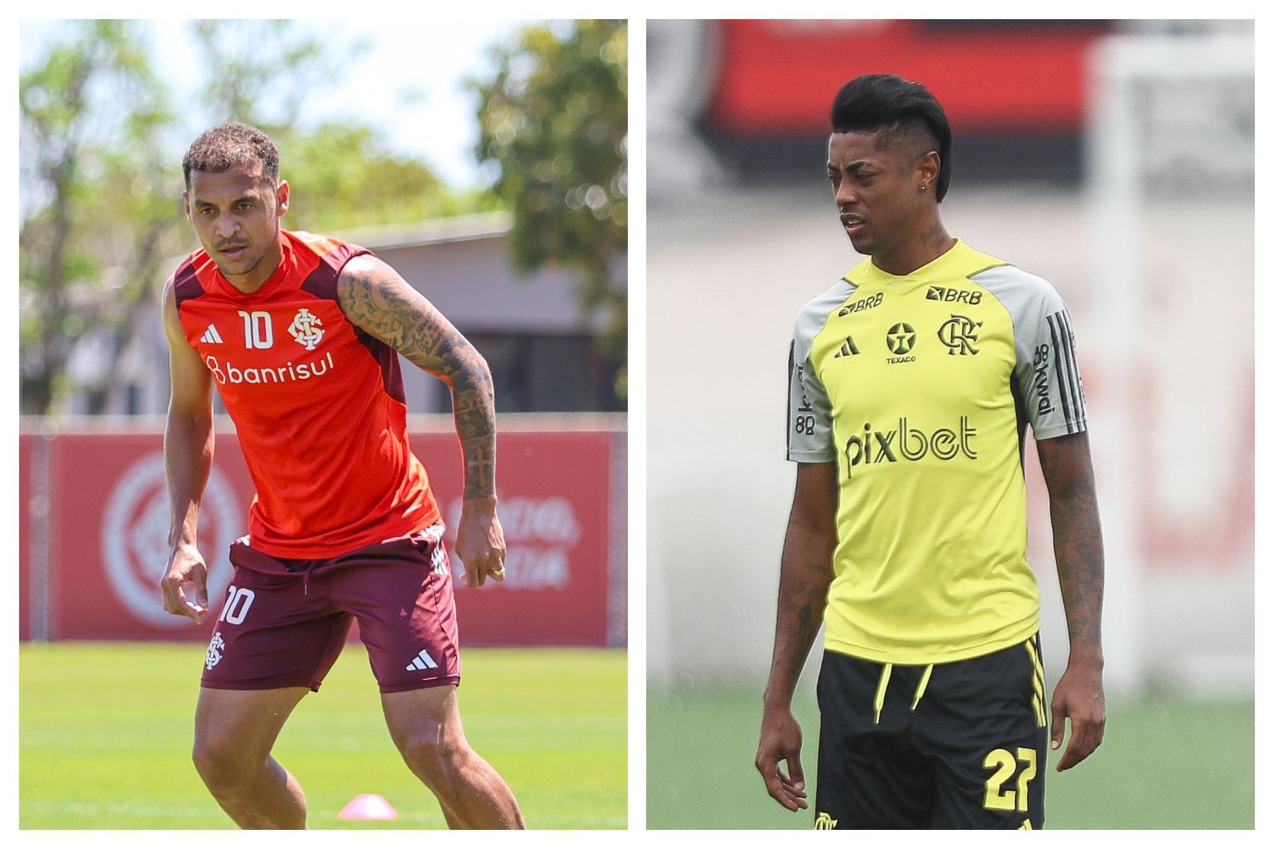 Inter x Flamengo: prováveis escalações para o Campeonato Brasileiro