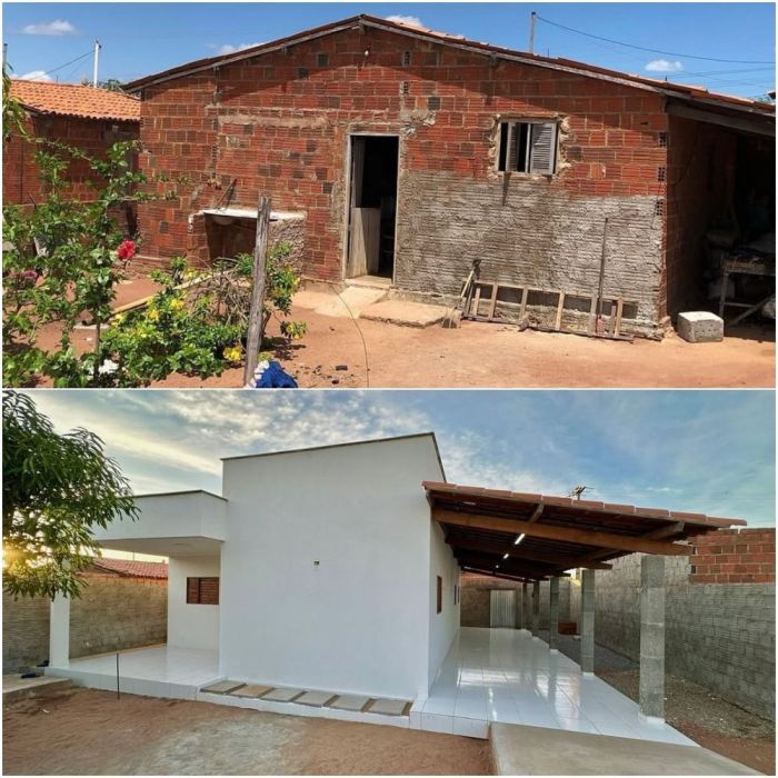 Antes e depois da casa do influenciador Lalau