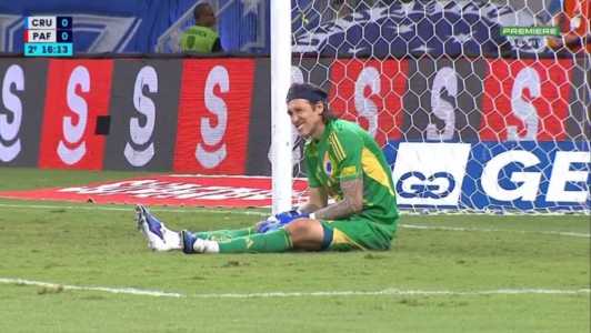 Cássio sentiu dores no joelho e precisou ser substituído