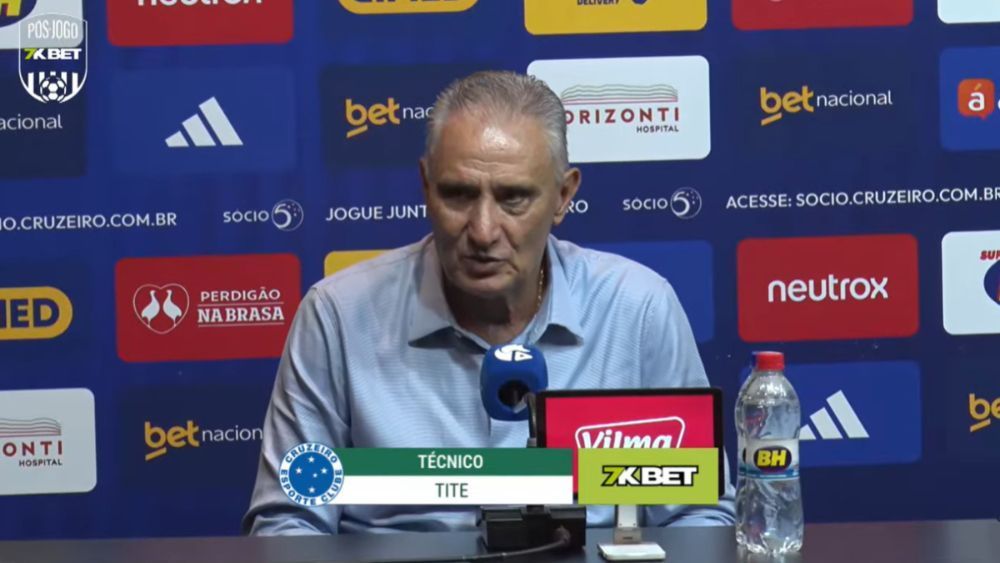Tite é direto sobre desempenho do Cruzeiro na vitória sobre o Pouso Alegre no Mineiro