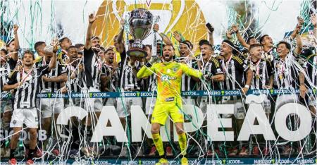 Celebração do título mineiro de 2025, conquistado contra o América