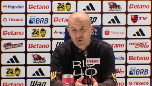 Leonardo Jardim, técnico do Flamengo, em entrevista coletiva no Maracanã