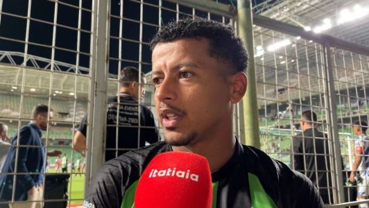 Maguinho em entrevista à Itatiaia pós-jogo contra o Tirol