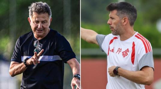 Técnicos Juan Carlos Osório, do Remo, e Paulo Pezzolano, do Inter
